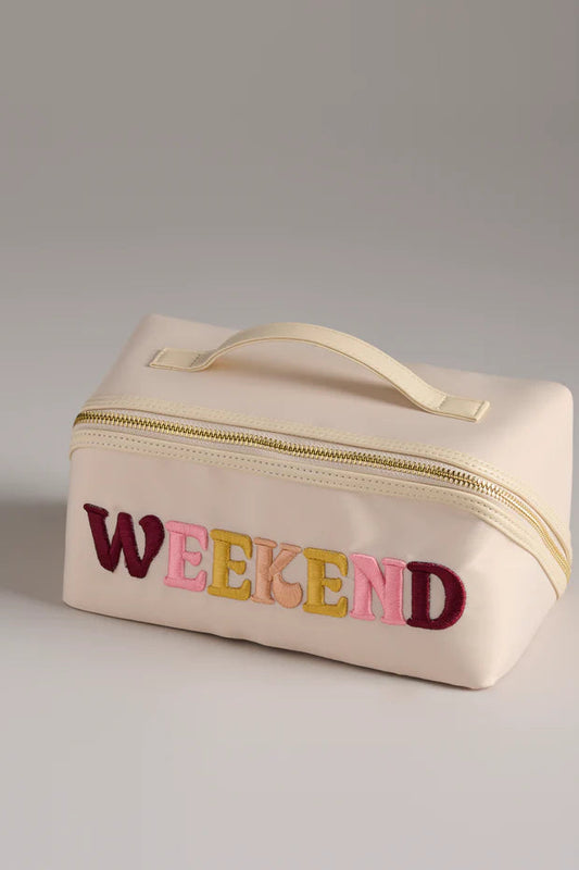 Weekend Cosmetic Zip Pouch Ivory