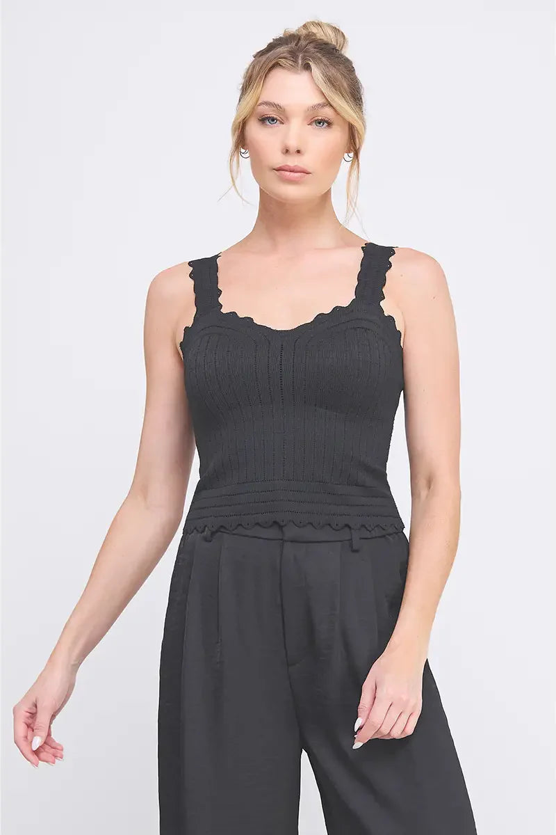 Pointelle Knit Bralette