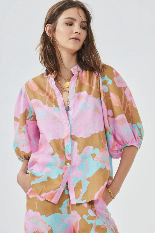Aquarela Bubble Linen Shirt