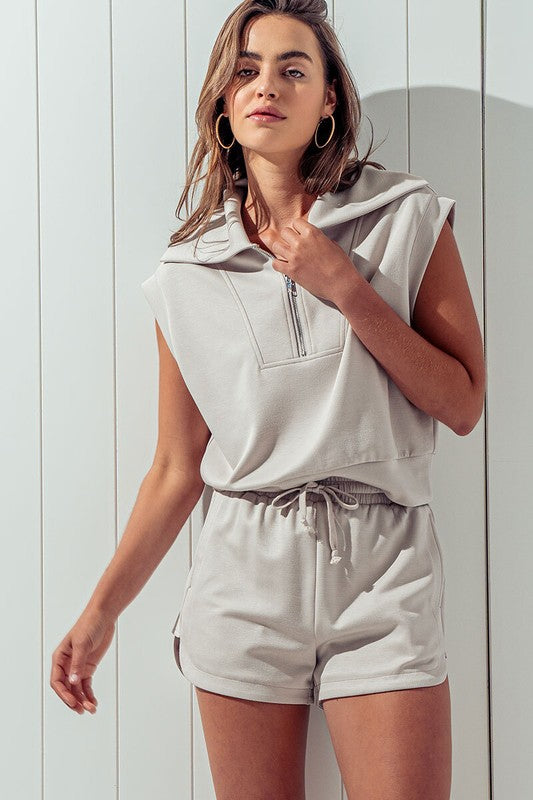 Triumph Set Quarter Zip and Sweat Shorts