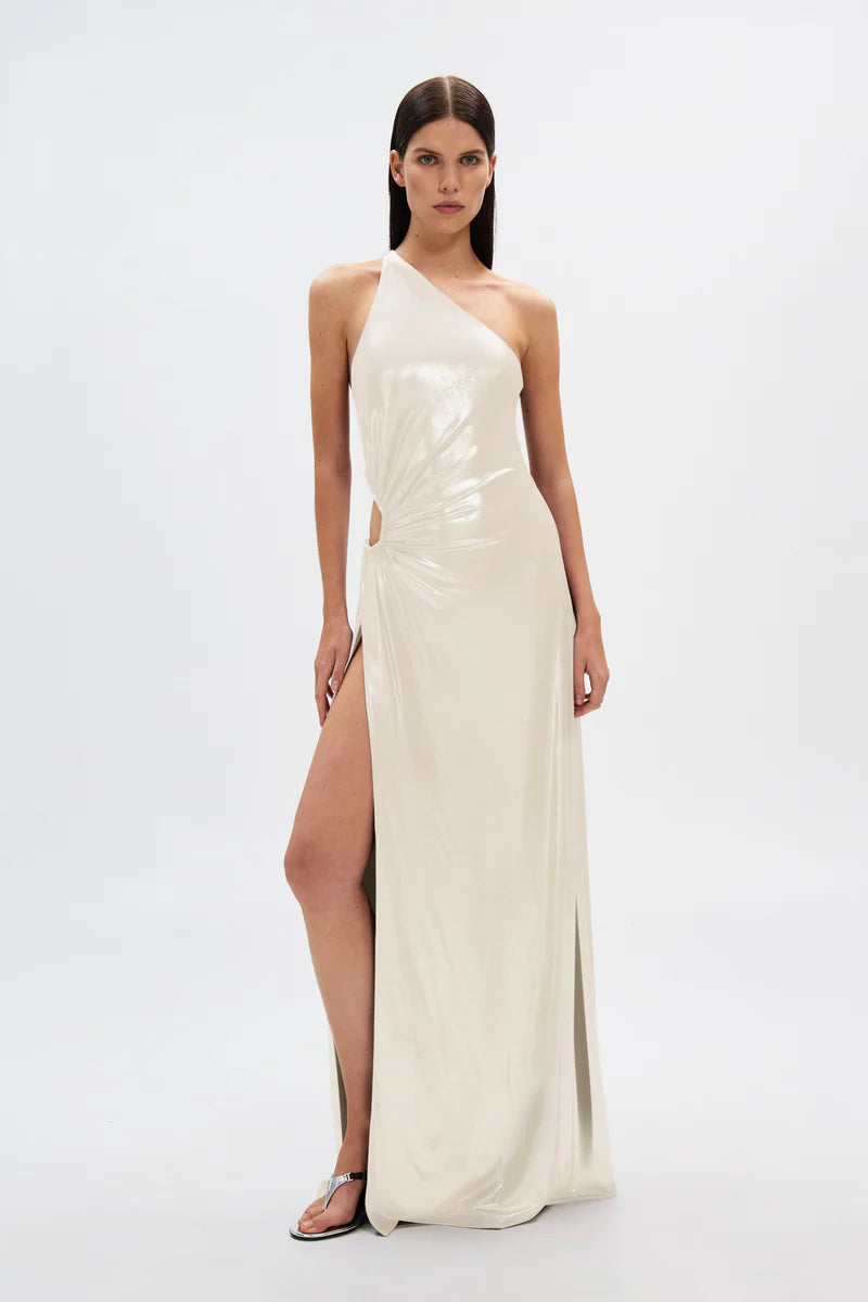 The Sabine Foil Jersey Gown