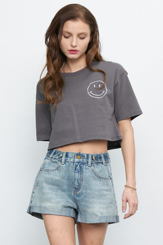 Top Knit Charcoal/White