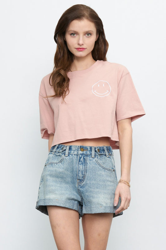 Top Knit Mauve/White