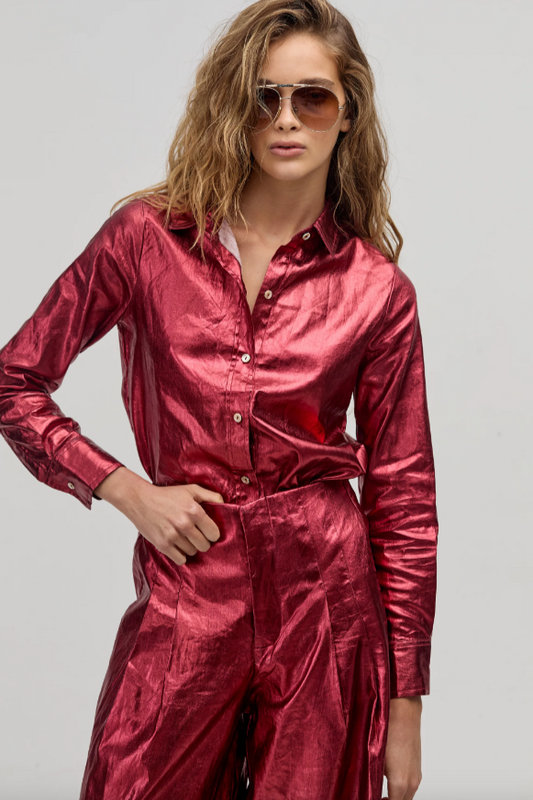 San Marino Shirt - Metallic Cherry