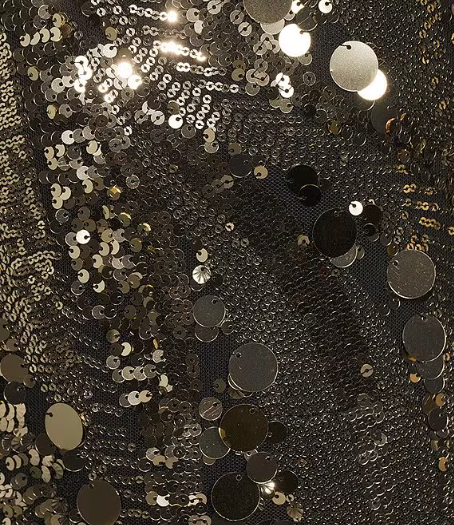 Low back Gold Sequin Dress