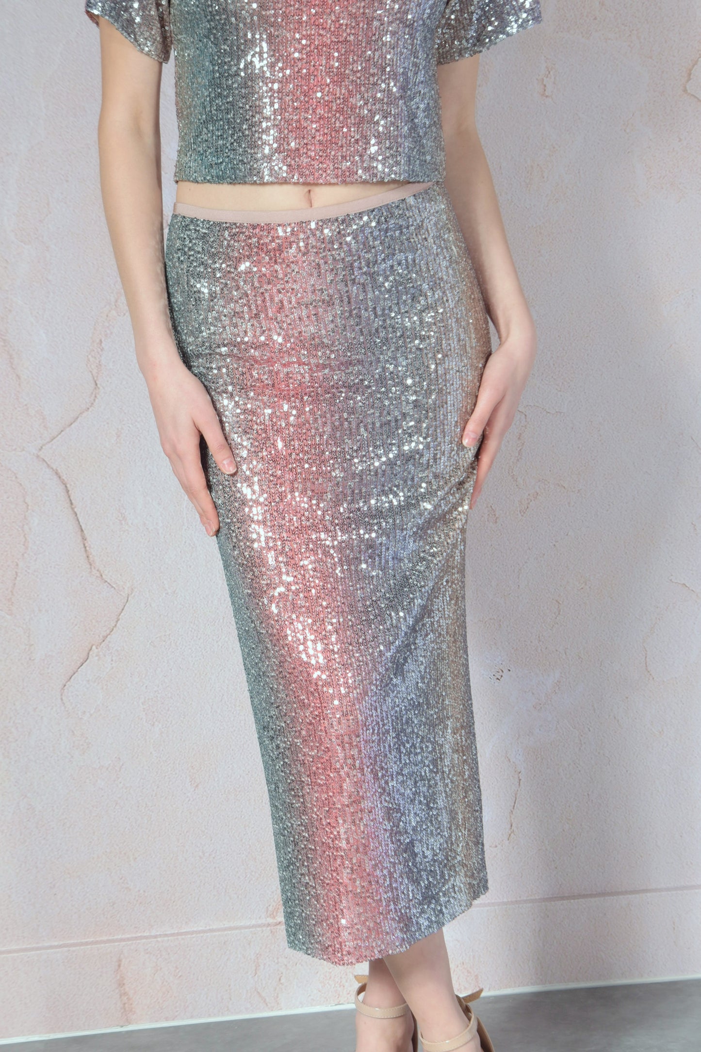 Sunset Sequins Liza Skirt