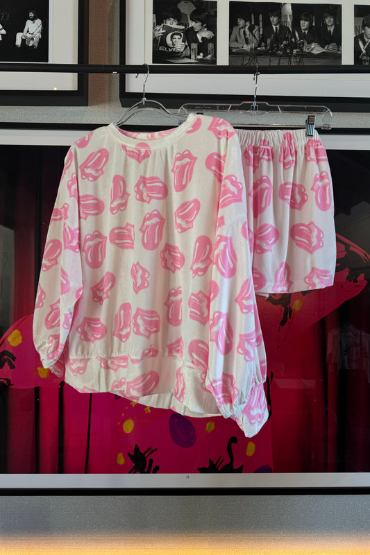 Rolling Stone Graphic Prints Towel Sweatshirt & Short