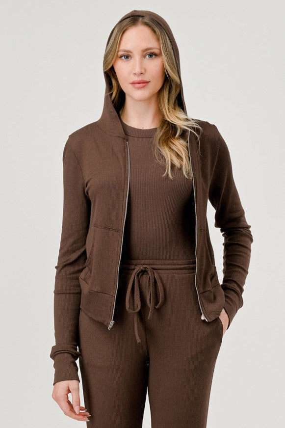 Hooded Zipper Jacket