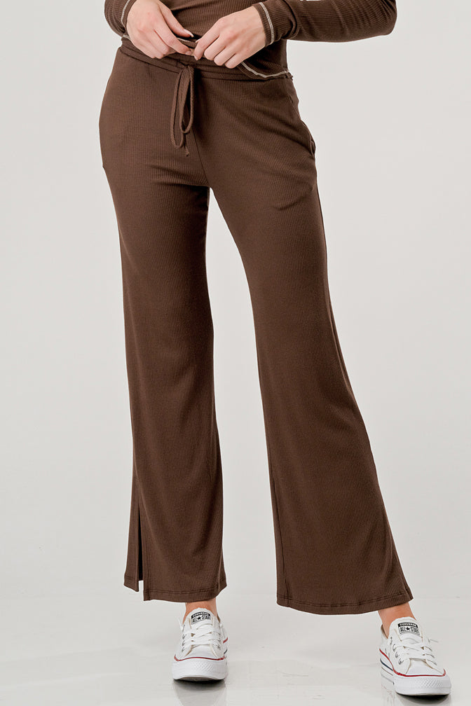 Rib Pants With Pockets