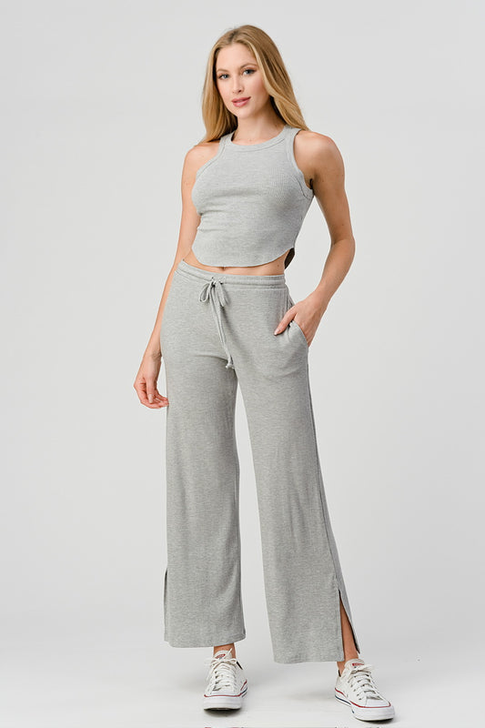 Rib Pants With Pockets
