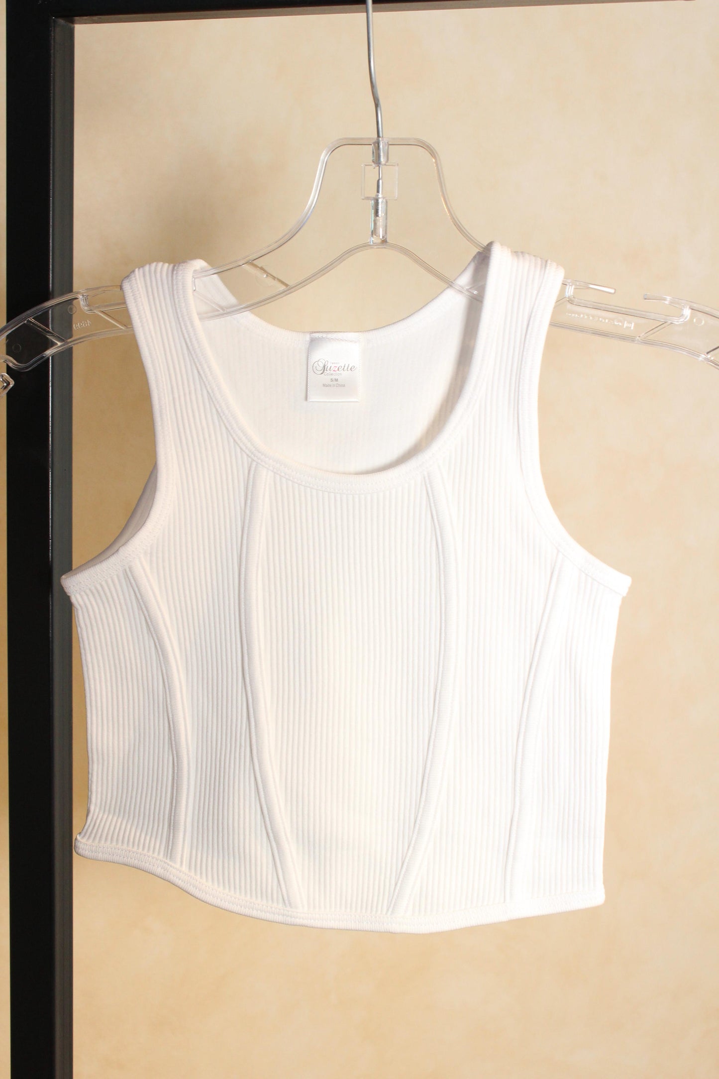 Ribbed Seamless Corset Tank
