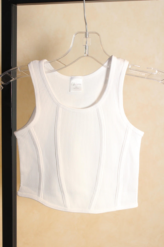 Ribbed Seamless Corset Tank