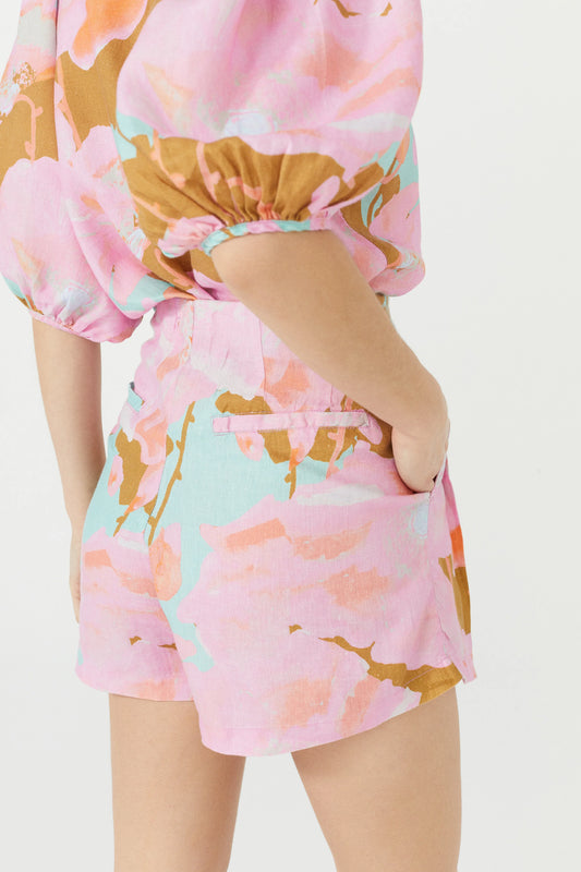 Aquarela Linen Frida Shorts