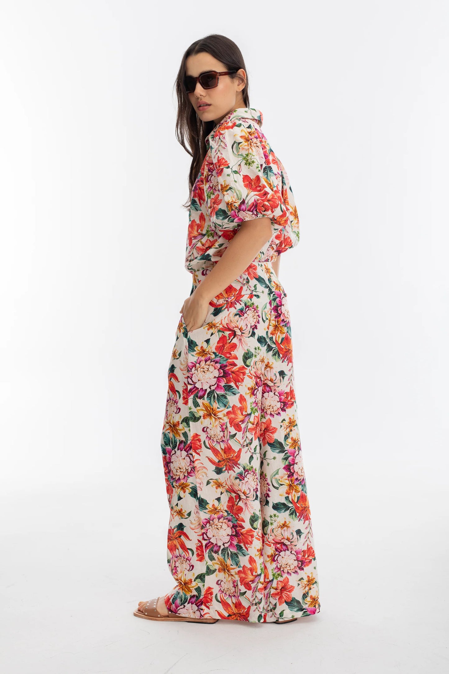 Full Bloom Culotte Linen Pants