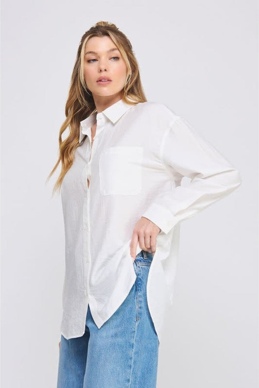 Textured Button-Up Shirt