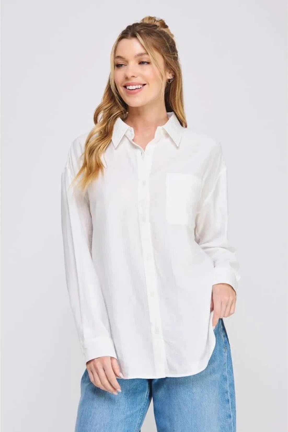 Textured Button-Up Shirt