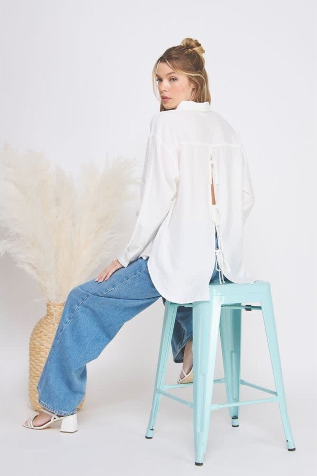 Textured Button-Up Shirt