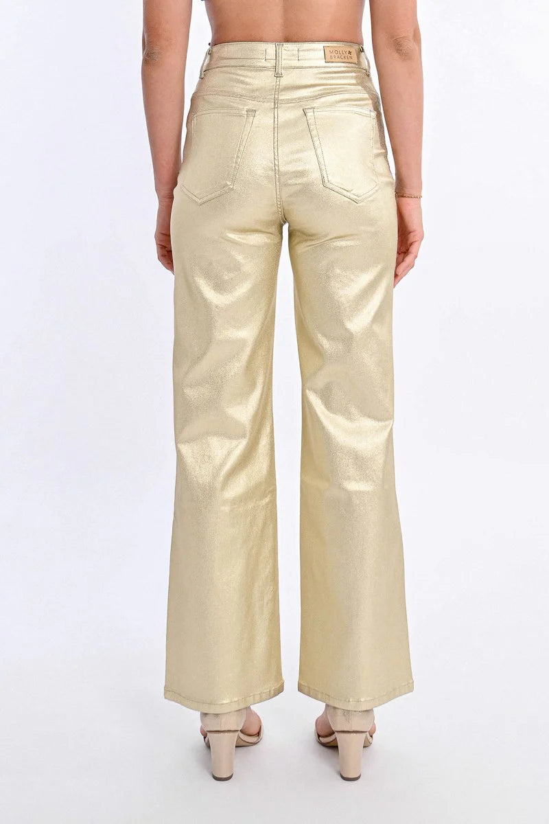 Ladies Woven Pants - Golden Beige