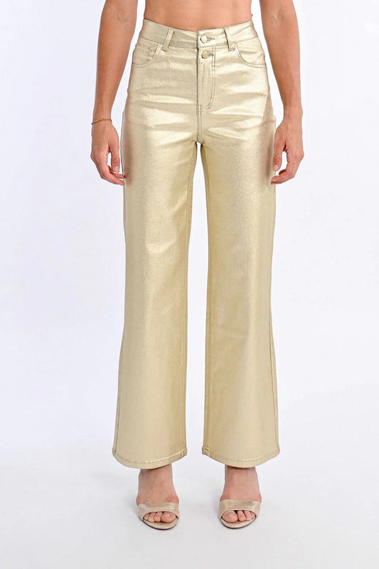 Ladies Woven Pants - Golden Beige