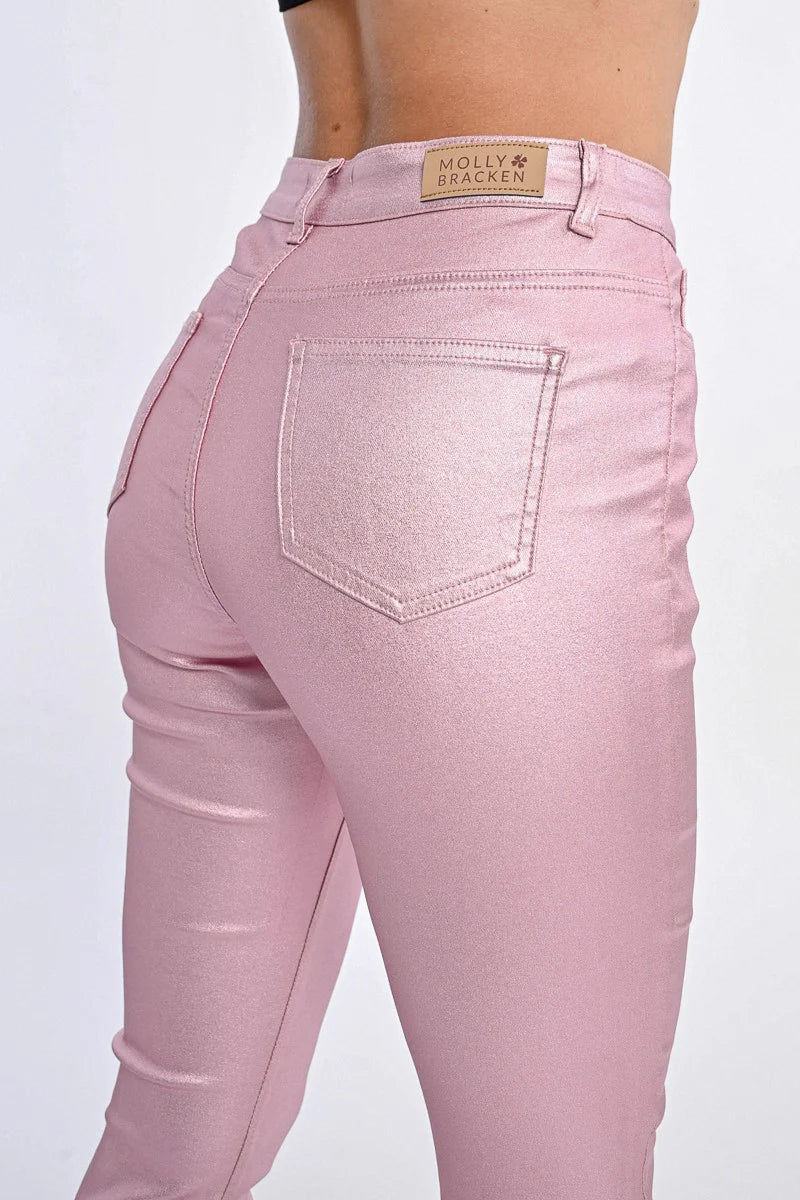 Ladies Woven Pants - Pink