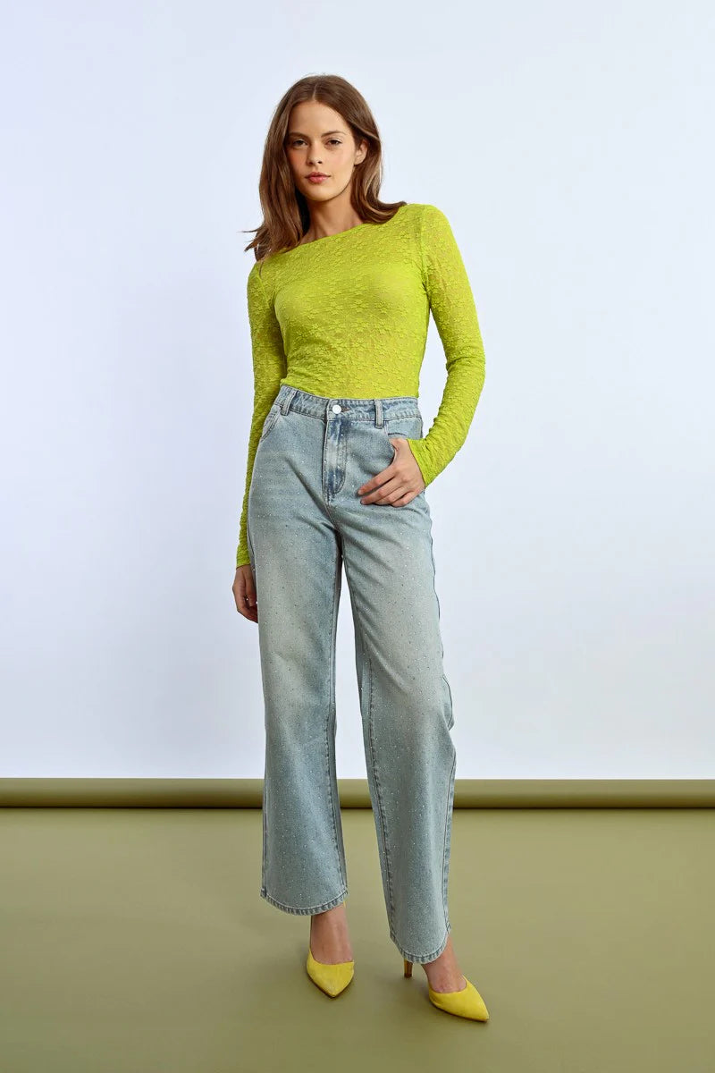 Young Ladies Woven Pants - Light Blue