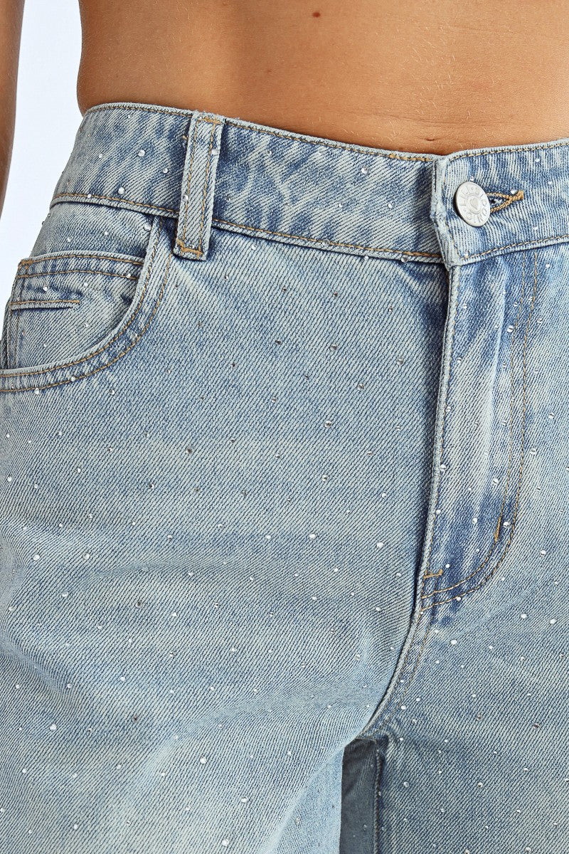 Young Ladies Woven Pants - Light Blue