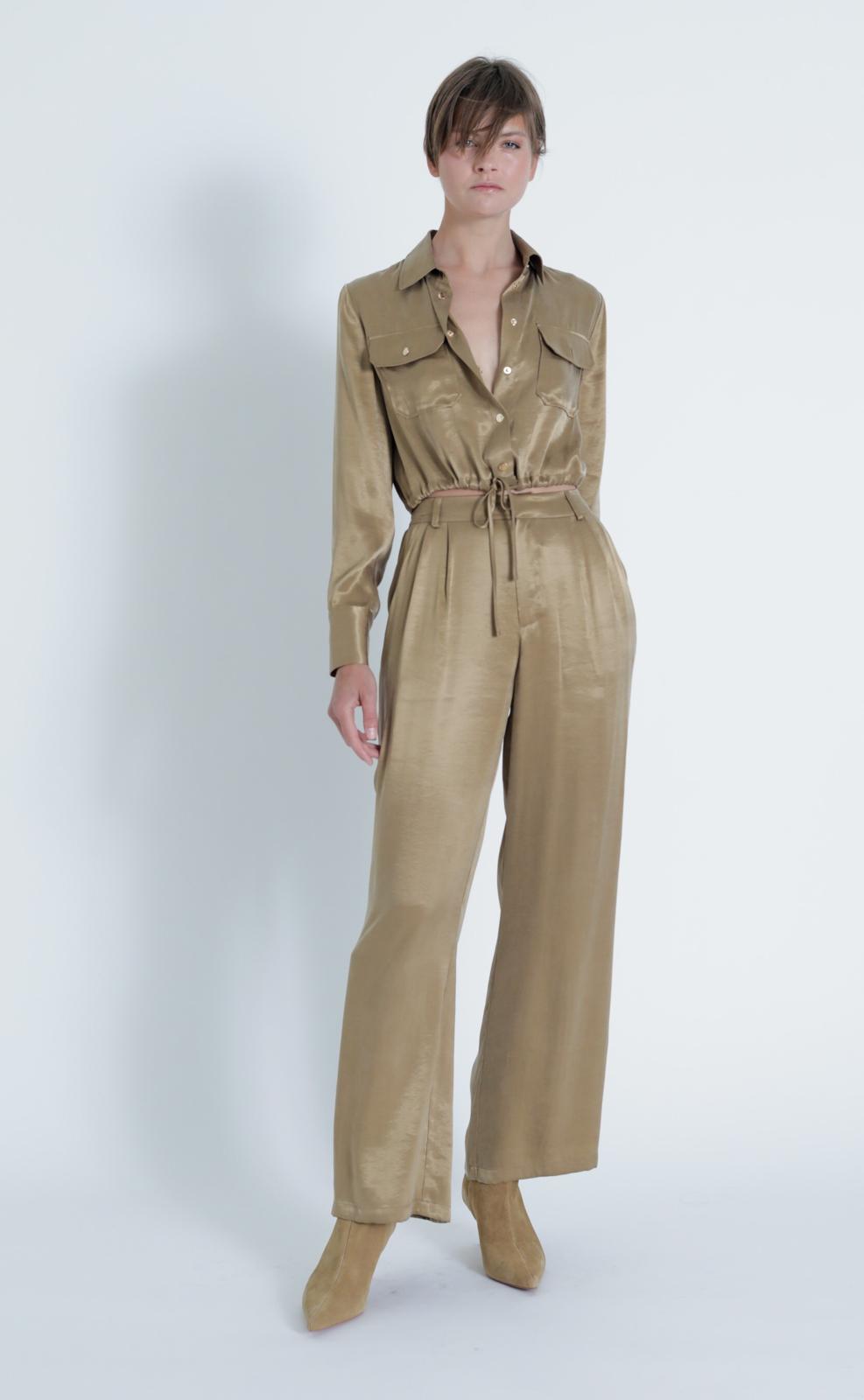 Willaa Solid Top & Pant Set