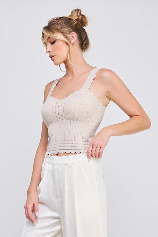 Pointelle Knit Bralette