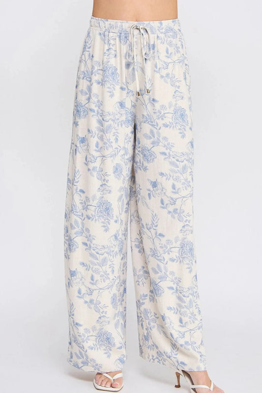 Linen Printed Pants