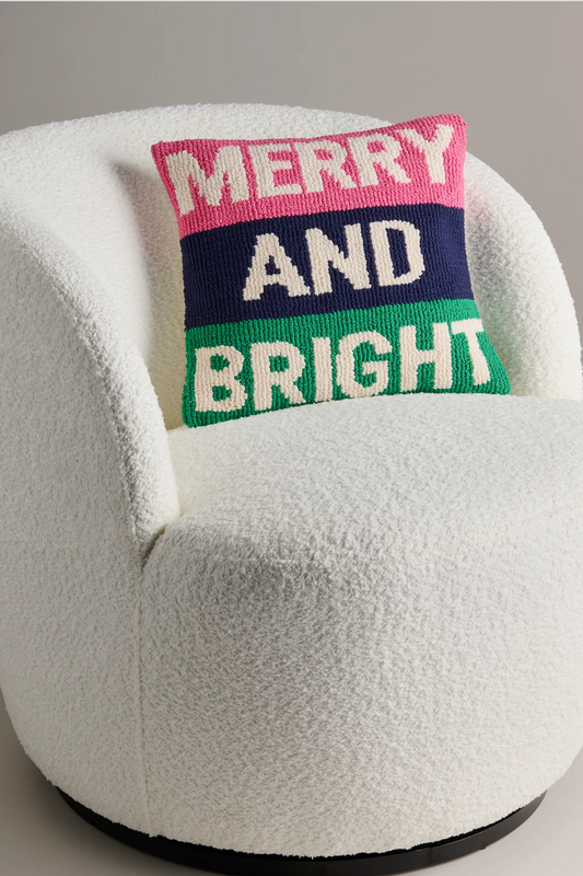 Merry and Bright Tufted Pillow