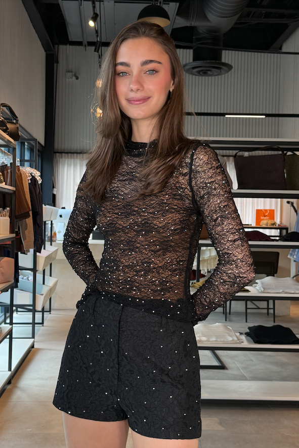 Wynn Embellished Mini Shorts