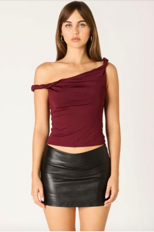 Off The Shoulder Top - Burgundy