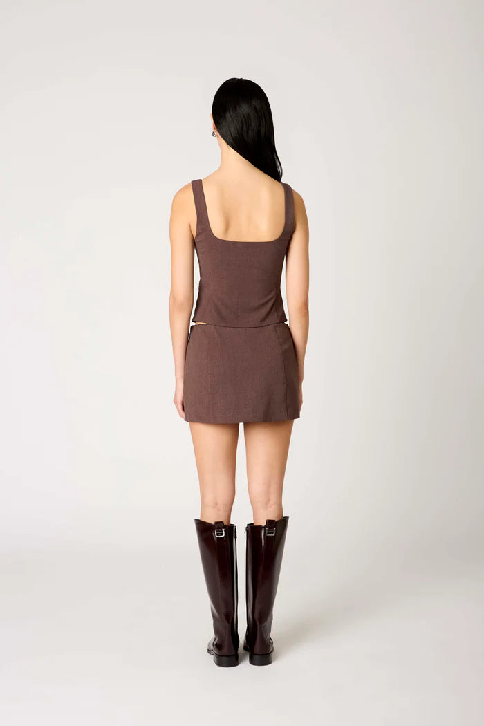 Brice Vest Brown & Skort