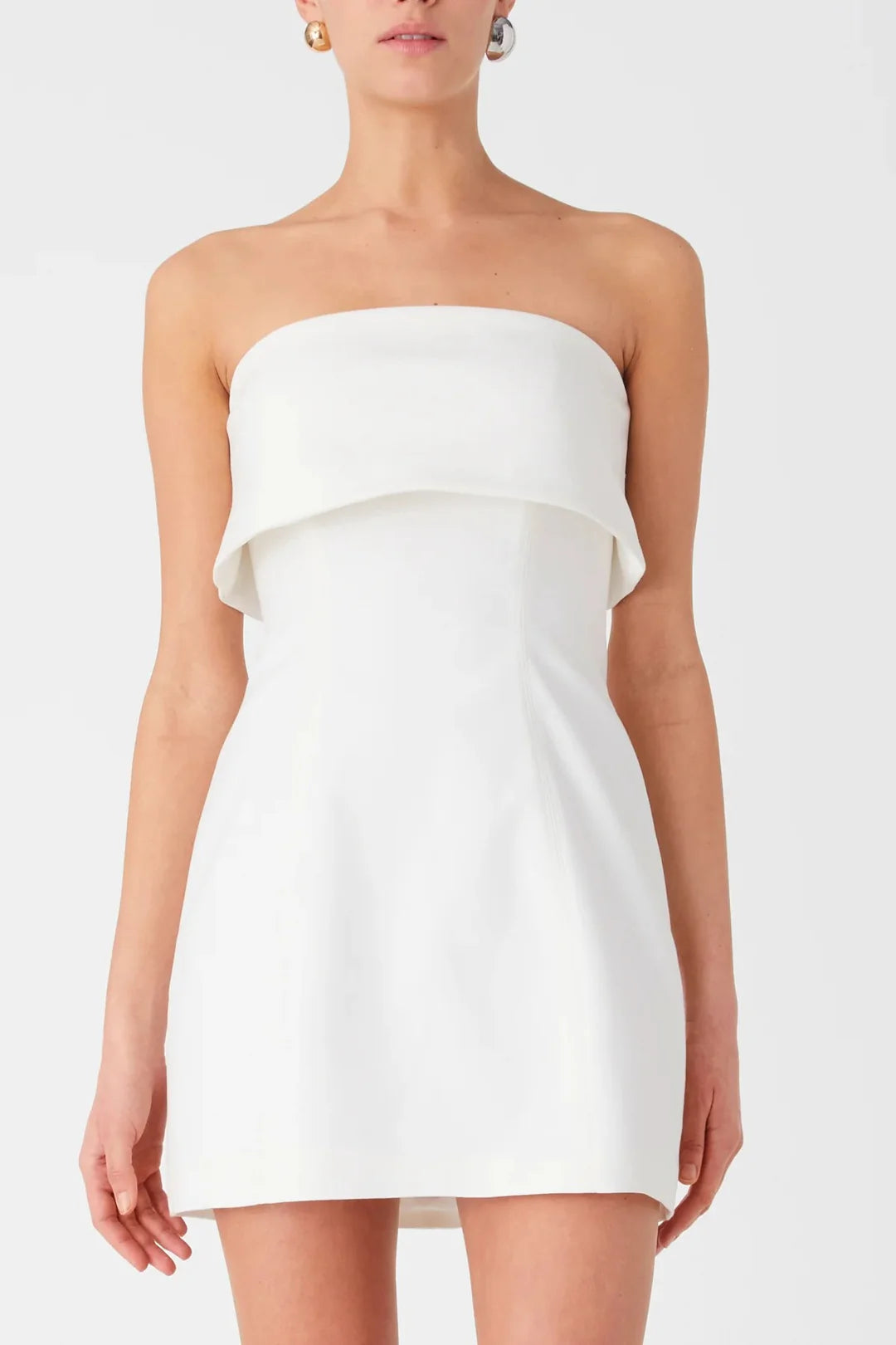 Jemma Ivory Sateen Mini Dress