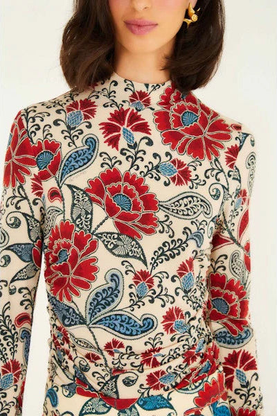 Francesca Sand Jersey Blouse